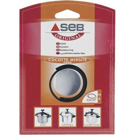 Joint silicone pour autocuiseurs 4,5/6 L – Ø 220 mm – Compatible avec modèles SEB – 790141