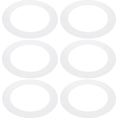 6 pièces Bague de Finition en Plastique translucides Blanc Mat (1/5)