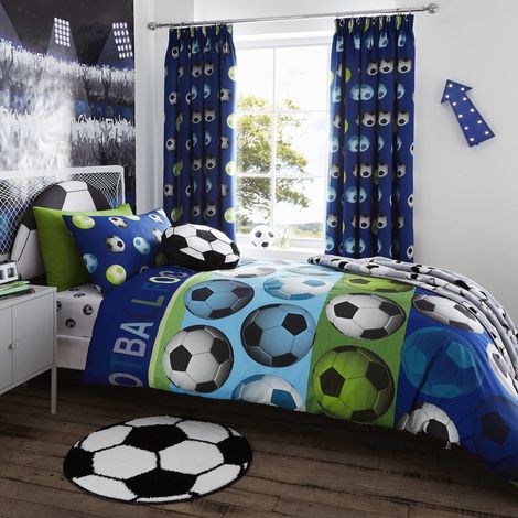 Football Blue Parure Housse de Couette 140 x 220 + 60 x 70 cm (1/5)