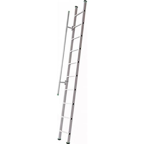 Echelle simple 10 échelons - Hauteur à atteindre 2.68m - Avec 1 main-courante - 7110-MC