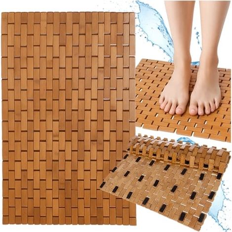 Tapis de bain en bambou - 80 x 50 cm (1/5)