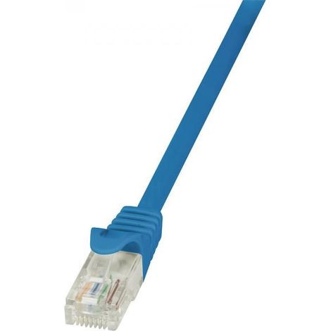LogiLink  CP2056U RJ45 Cavo di rete, cavo patch CAT 6 U/UTP 2.00 m Blu con protezione 1 pz.