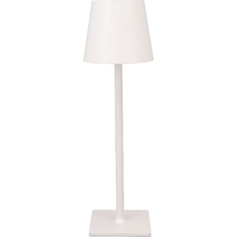 Lampe de bureau LED blanche, texture métal sobre, 3 modes de couleur, intensité variable, commande tactile, protection des yeux, idéale pour la table de chevet ou le bureau. (1/5)