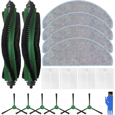 Accesorios para iRobot Roomba 105 Combo/Roomba Combo Y0112/Y0110/Y0140/Q0120/Q011/Q052: 2 cepillos principales, 4 filtros, 4 toallitas, 6 cepillos laterales, 105 piezas de repuesto. (1/5)