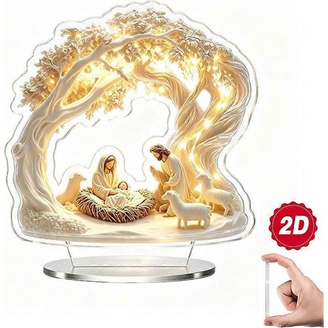 Christmas Acrylic Stand - Festive Table Decoration for Holiday Home Display (1/5)