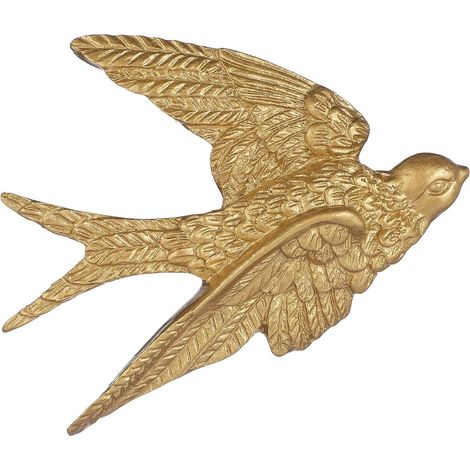 Décoration Murale Hirondelle Petite Taille En Résine Artisanat D'art D'hirondelle Pour Intérieur Et Jardin Ornement Mural Suspendu Pour Chambre Et Salon (1/5)