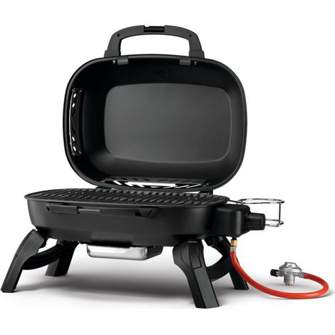 Napoleon – Barbecue à gaz portable Travel Q 240 – 1 brûleur inox – 2,6 kW – Grilles en fonte émaillée – Bac récupérateur de graisse (1/5)