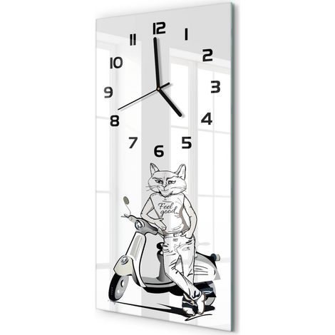 Horloge Murale Rectangulaire Verticale Fonctionne avec Pile AA 30x60 cm Chats mâles 30x60 cm (1/5)