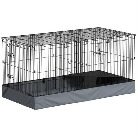 Cage pour rongeur 2-en-1 avec enclos amovible pour lapin 121 cm (1/5)