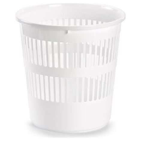 PAPELERA REDONDA 27,5 CM BLANCA