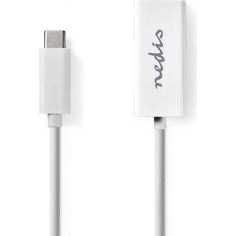 Tarjeta de red usb usb 32 generacion 1 1000mbps usb c macho rj45 hembra 020m redondo niquelado cobre tenido blanco caja