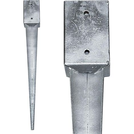 Einschlaghülsen Bodenhülse Bodenanker 750 - 900 mm Vierkant feuerverzinkt 91 x 91 mm / 750 mm