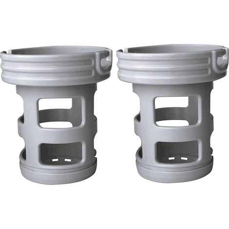 WuYan Lot de 2 Accessoires de Spa pour MSP, Comprend 2 adaptateurs de Base à Visser de Rechange, 2 filtres de Piscine gonflables à Ressort, Filtre de Piscine de Type Spa ondulé (1/4)