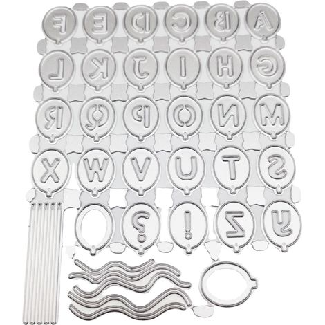 Pochoirs de découpe en métal pour lettres et chiffres, scrapbooking, gaufrage, album photo, cartes et loisirs créatifs (1/5)