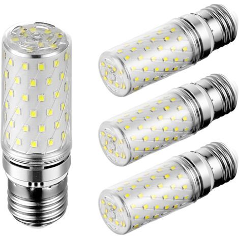 QORVA-Lot de 4 Ampoule LED E27 Blanc Froid 12WAmpoules LED Intérieur 6000k 600lm Sans Scintillement Gros Culot à Vis E27 Maïs Lampe à Économie d'Énergie