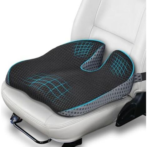 Coussin Voiture Conducteur - Coussin Siège Voiture Rehausseur Adulte en Mousse Mémoire - Coussin Chaise Bureau Anti-Glissant pour Voiture/Bureau/Camion