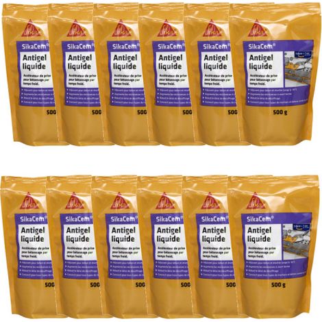 Juego de 12 SIKA SikaCem líquido anticongelante para hormigonado en tiempo frío - 500 g