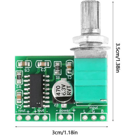 PAM8403 Mini DC 5V Digital-Audioverstärker-Leistungsverstärkermodulplatine mit Potentiometer (1/5)
