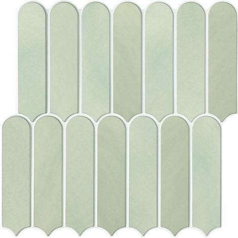 10 Pièces Credence Adhesive pour Cuisine, Mat Vert Citron, Carrelage Adhesif Mural, 30 x 30 cm, Carrelage Adhésif pour cuisine, salle de bain (1/5)