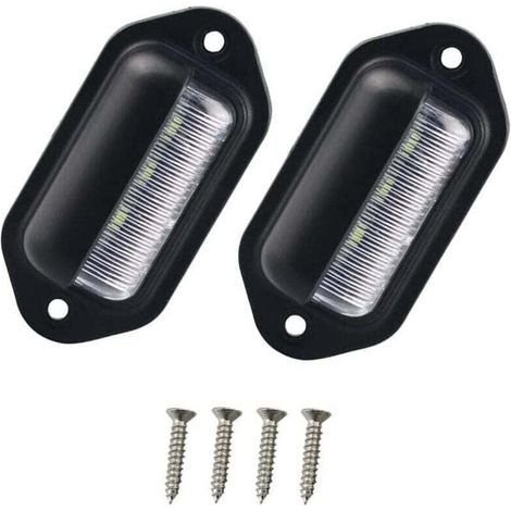 Éclairage de plaque d'immatriculation pour motos, feux de plaque d'immatriculation, feux arrière de remorque, éclairage de plaque d'immatriculation pour motos, camionnettes, remorques, voitures, véhic (1/4)