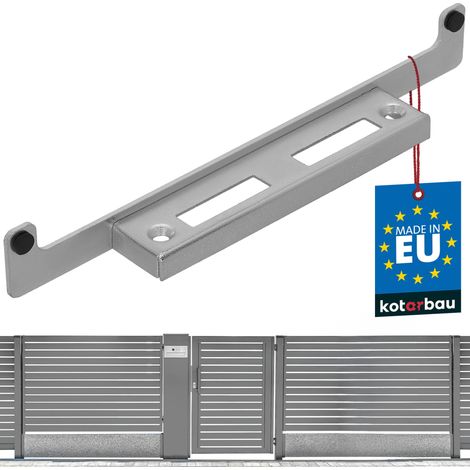 KOTARBAU® Gâche de Portail de Jardin - Butée de Portail à Visser - Acier - 32 cm - pour Portillons et Portes en Bois ou Métal - Argenté (1/4)