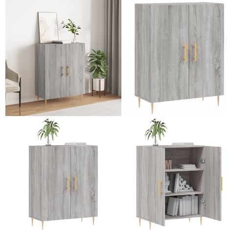 Sideboard Grau Sonoma 69,5x34x90 cm Holzwerkstoff - Sideboard - Wohnzimmermöbel - Holzmöbel - Grau - Schreibtisch - Home & Living (1/5)