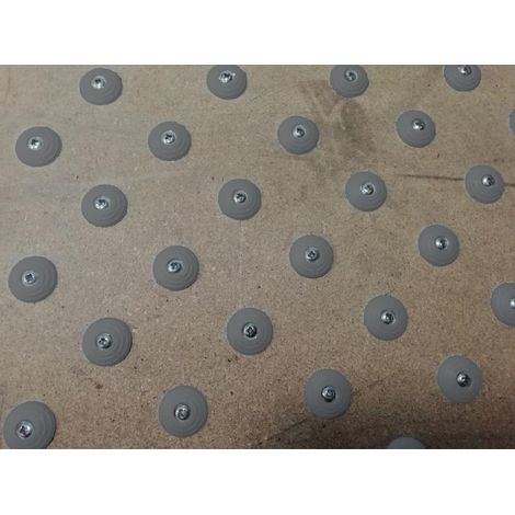 Waccess WATTELEZ almohadillas atornilladas para peatones - 200 tornillos de acero inoxidable + plantilla Gris - 630073G