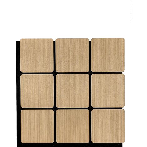 Panneau mural acoustique - Finition bois naturel clair - Pack de 1,49 m² - Lot de 4 pièces - CUBIA (1/4)