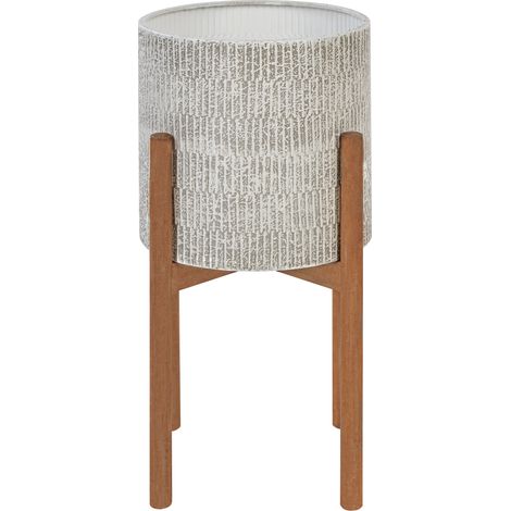 Macetero para interior y exterior metal gris 30 x 30 x 59 cm Pinsapo (1/5)