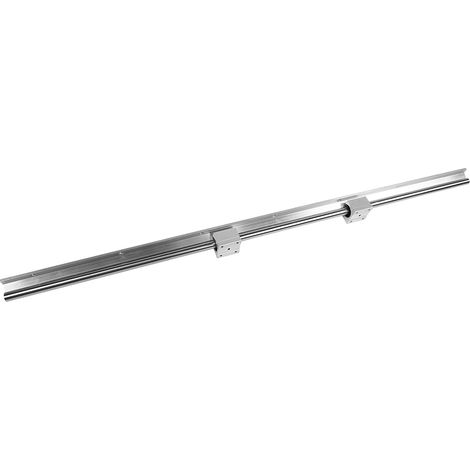 Lot de 6 pièces : 2 rails linéaires SBR16 1000mm + 4 chariots SBR16UU, axe de guidage en acier, glissière de précision pour imprimante 3D et CNC, tige de translation robuste (1/5)