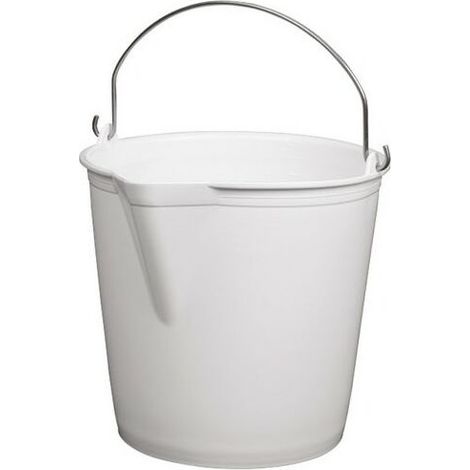 ALUMINIUM ET PLASTIQ - Seau à bec 13l d29 blanc alimentaire (1/3)