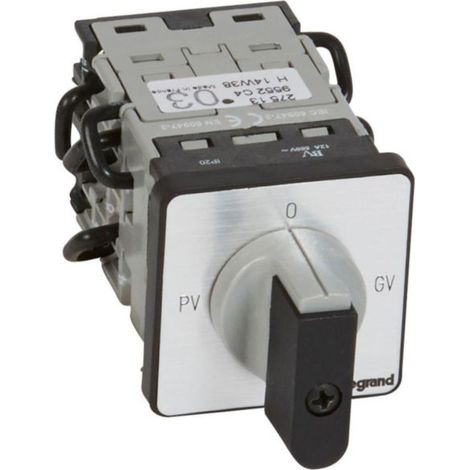 Legrand – Commutateur à cames moteur triphasé 16A 690V – 3 positions – IP40 – Appareil encastré pour installation facile