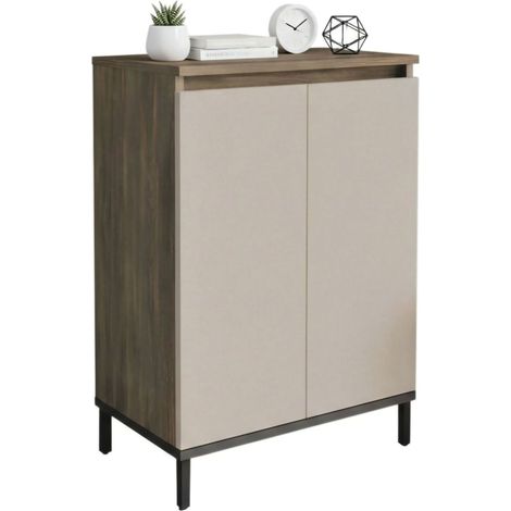 Credenza Phailin, Madia 2 Ripiani, Apertura Battente, 2 Ante, 60x36x86h cm Marrone