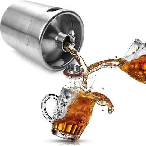 Mini-fût de brassage maison en acier inoxydable de 2 L, outil de bar idéal pour le brassage amateur (1/4)