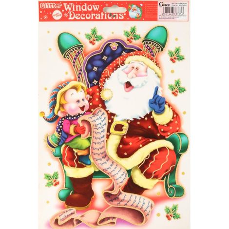 Adesivo autoadesivo per finestre con Babbo Natale