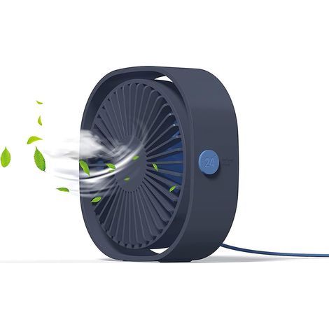 Mini ventilador portátil, ventilador USB, ventilador silencioso, ventilador giratorio de 360° (1/5)