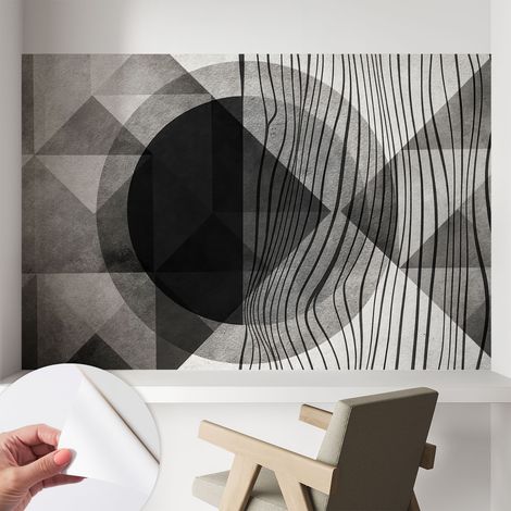 Papier peint autocollant avec imprimé pour décoration intérieure pour rénovation a motif Formes abstraites 104x70 cm (1/5)