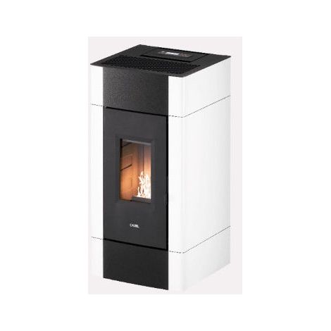 Cadel Stufa a Pellet Ventilata Cristal 9 Grigio Rosso Bianco