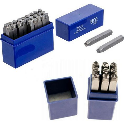 Kit Estampage - Chiffres Et Lettres 6 mm - Pour Métal Et Cuir - 36 Pièces
