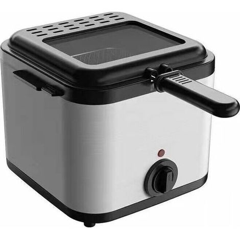 Mini Friteuse Electrique 2L--3L, Friteuse avec Huile, Fenêtre de visualisation, 1000W (1/4)