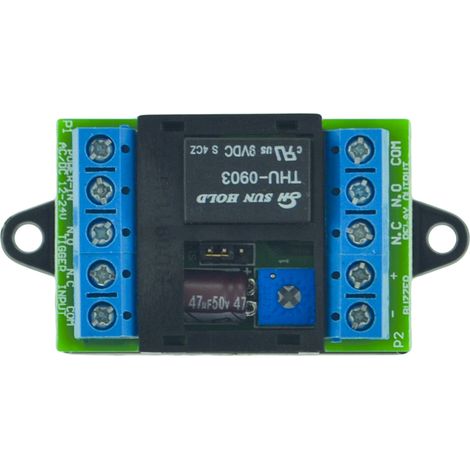 Module temporisation universel 12/24V AC/DC – Contact NO/NF – Sortie 100 mA – Consommation 2 mA au repos – Pour systèmes de sécurité – Izyx