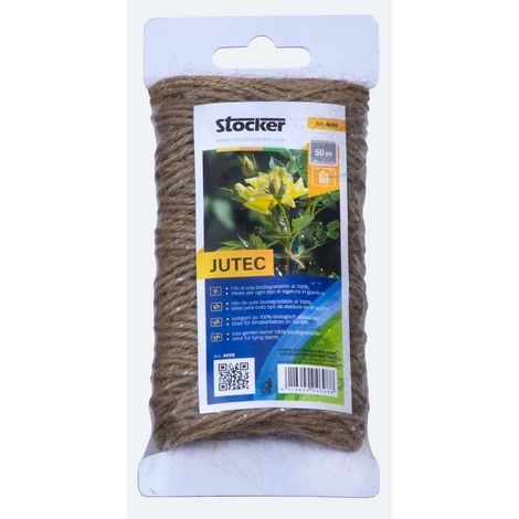 Stocker Jutec biologisch abbaubarer Jutefaden 50 m natur