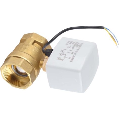 AC220V DN50 2" 2-Wege 3-adriges elektrisches motorisiertes Kugelventil aus Messing (1/5)