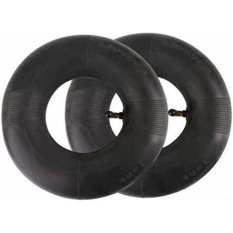 CHOYCLIT 2 Pièces Chambre à Air 4.10/3.50-4 avec Tige de Valve pour Brouette Tondeuse Poussette Générateur Chariot de Jardin (1/5)