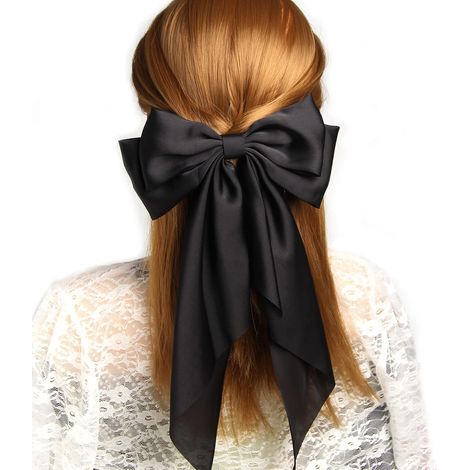 Lange Haarspange aus Satinband für Damen, elegantes und originelles Haaraccessoire für Partys und Abendveranstaltungen. (1/5)