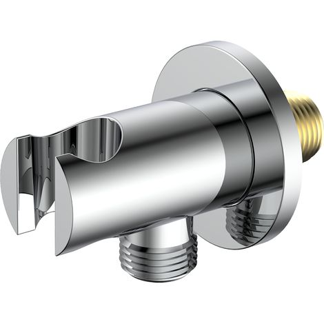 Avapax Cornière avec support - Chrome - G1/2 - Support intégré - Montage encastré (1/2)
