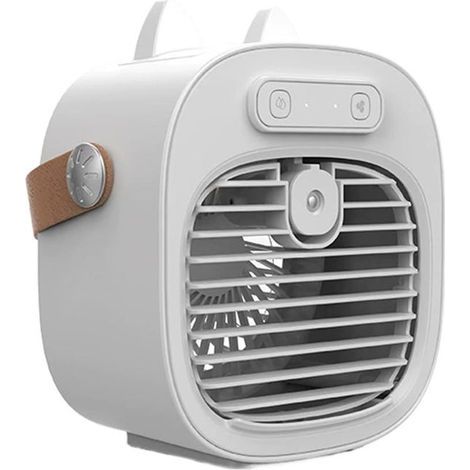 Portable fan/air conditioner, suitable for dormitories, camping, offices, etc., white, 4000 mAh. (1/5)