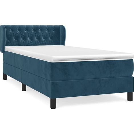 Maison Exclusive - Cama box spring con colchón terciopelo azul os (1/5)