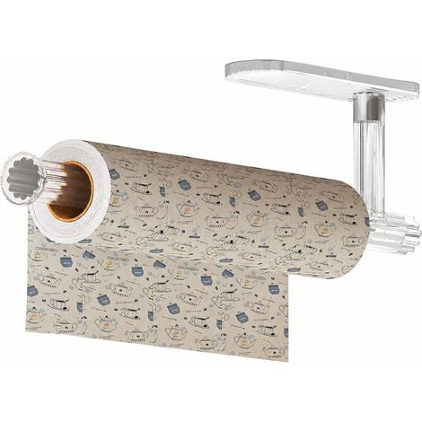 Porte-essuie-tout en acier inoxydable, sans perçage, pour placard, cuisine et salle de bain (1/5)