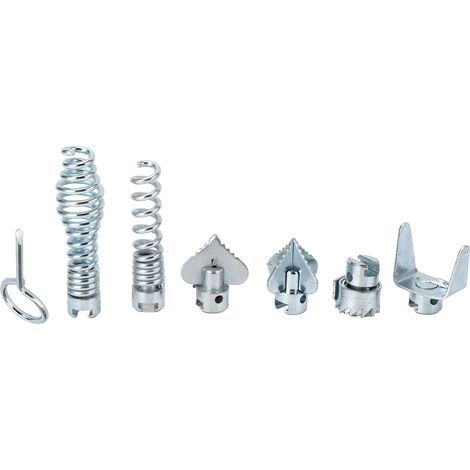 Ortviai Tête de coupe pour déboucheur de canalisations – 7 pièces en acier au manganèse, diamètre 16 mm (1/5)